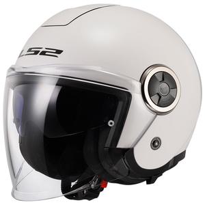 Casco moto jet LS2 OF620 Classy Solid bianco