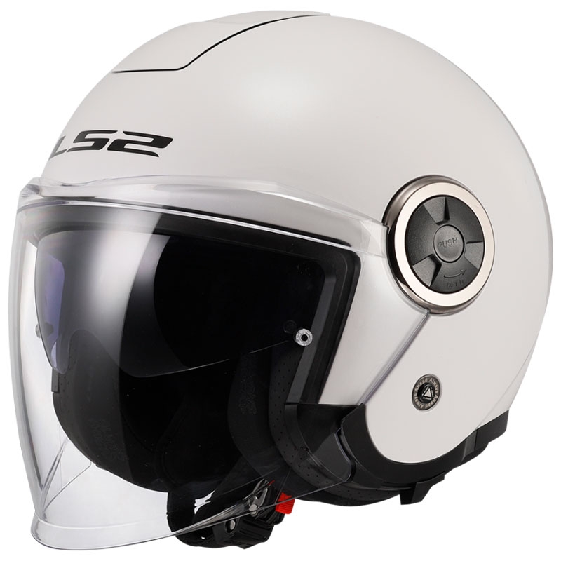 Casco moto jet LS2 OF620 Classy Solid bianco
