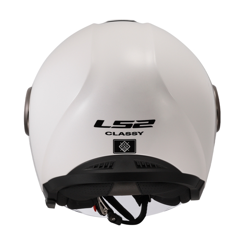 Casco moto jet LS2 OF620 Classy Solid bianco
