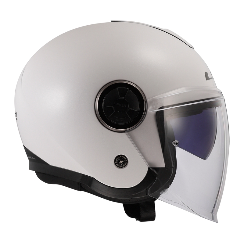 Casco moto jet LS2 OF620 Classy Solid bianco