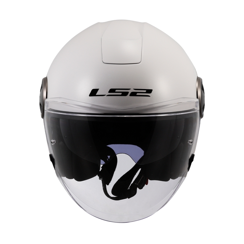 Casco moto jet LS2 OF620 Classy Solid bianco