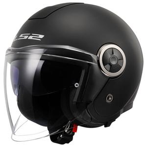 Casco moto jet LS2 OF620 Classy Solid nero opaco