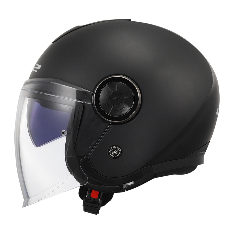 Casco moto jet LS2 OF620 Classy Solid nero opaco