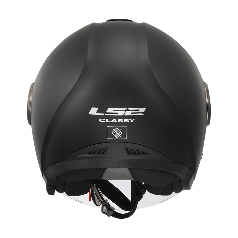 Casco moto jet LS2 OF620 Classy Solid nero opaco