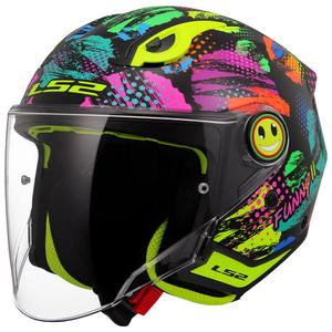 Casco moto jet per bambini LS2 OF622 Funny II Joy nero