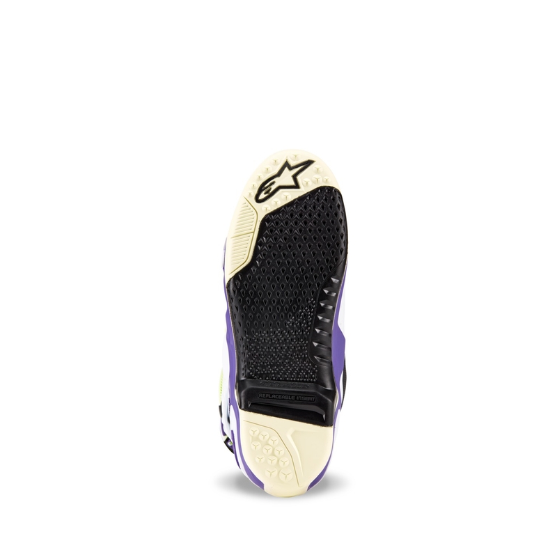 Stivali da moto Alpinestars TECH 10 edizione limitata Dirt Studios viola-bianco-giallo fluo