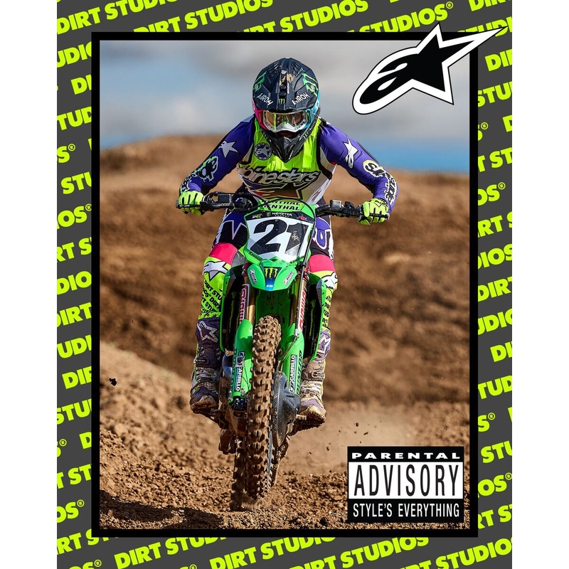 Pantaloni da motocross Alpinestars Supertech edizione limitata Dirt Studios bianco-viola-rosa-giallo fluo