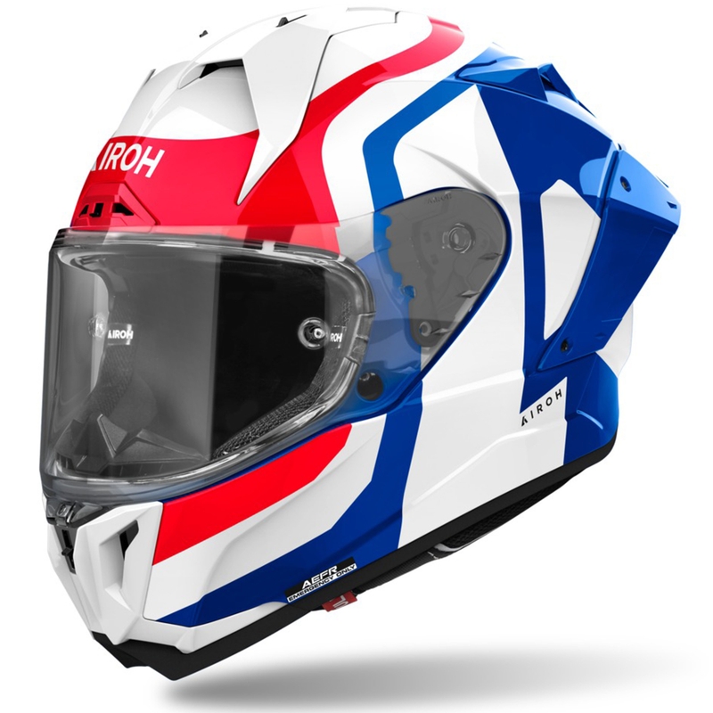 Casco integrale da moto Airoh GP800 Competition blu-rosso