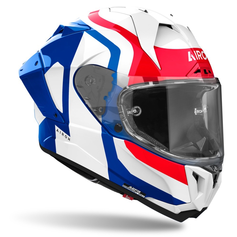 Casco integrale da moto Airoh GP800 Competition blu-rosso