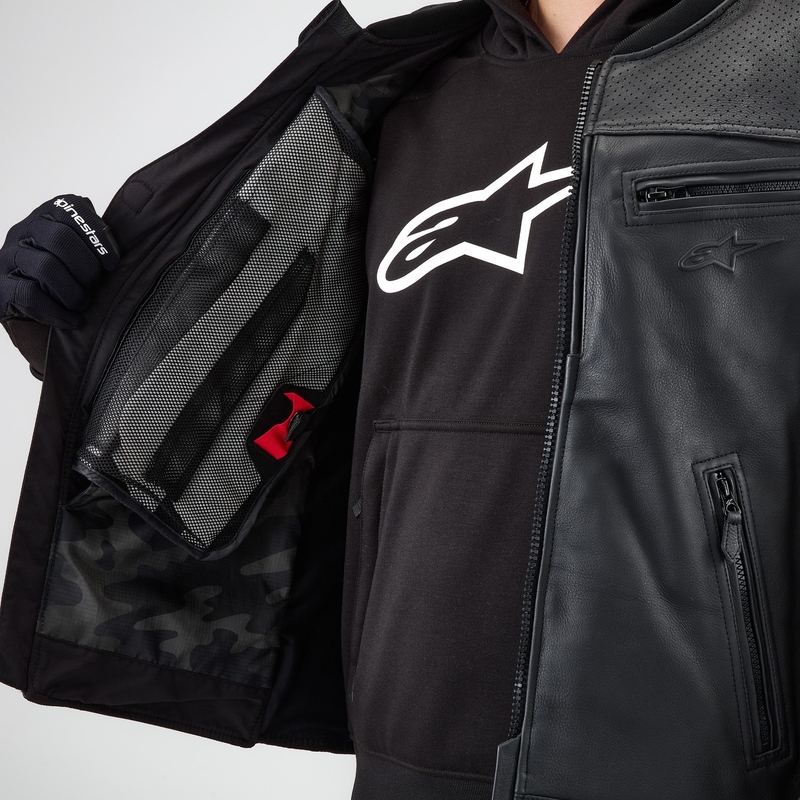 Alpinestars TECH-AIR®3 V2 LEATHER sistema airbag gilet nero