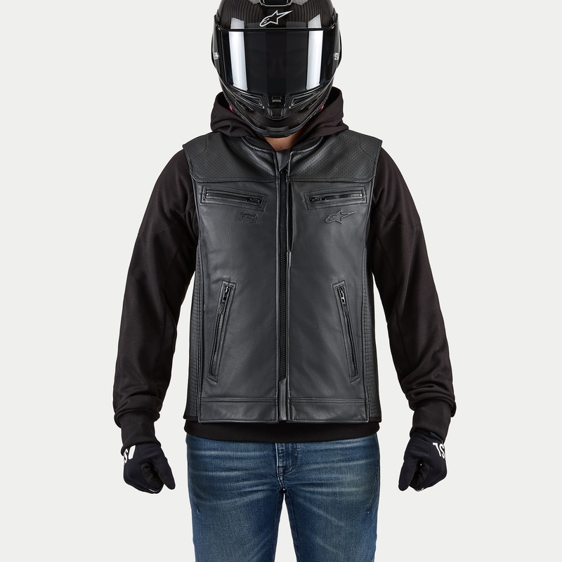 Alpinestars TECH-AIR®3 V2 LEATHER sistema airbag gilet nero
