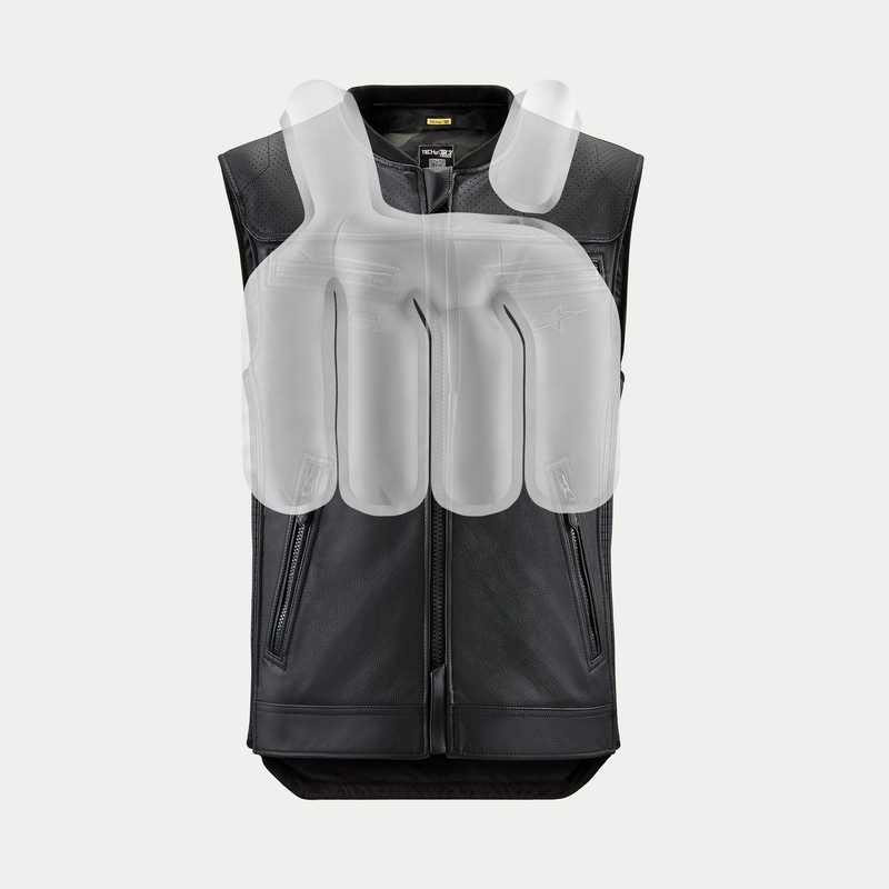 Alpinestars TECH-AIR®3 V2 LEATHER sistema airbag gilet nero