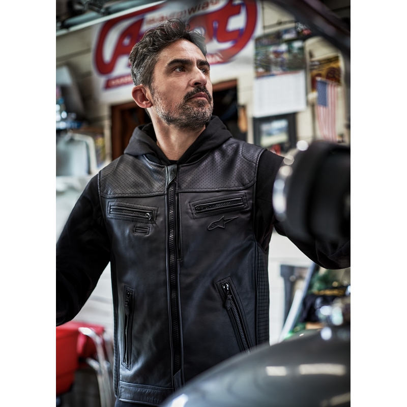 Alpinestars TECH-AIR®3 V2 LEATHER sistema airbag gilet nero