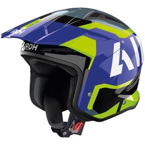 Casco da moto trial Airoh TRR 2 Jupiter blu-giallo