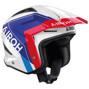 Casco da moto trial Airoh TRR 2 Hunt blu-rosso