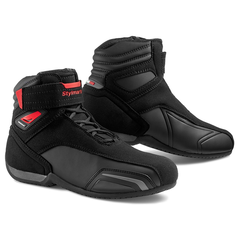 Stivali da moto rosso-nero Stylmartin Vector