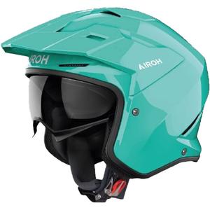 Casco da moto trial Airoh Kombakt Color acquamarina