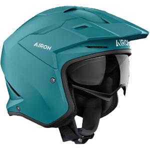 Casco da moto trial Airoh Kombakt Color verde petrolio