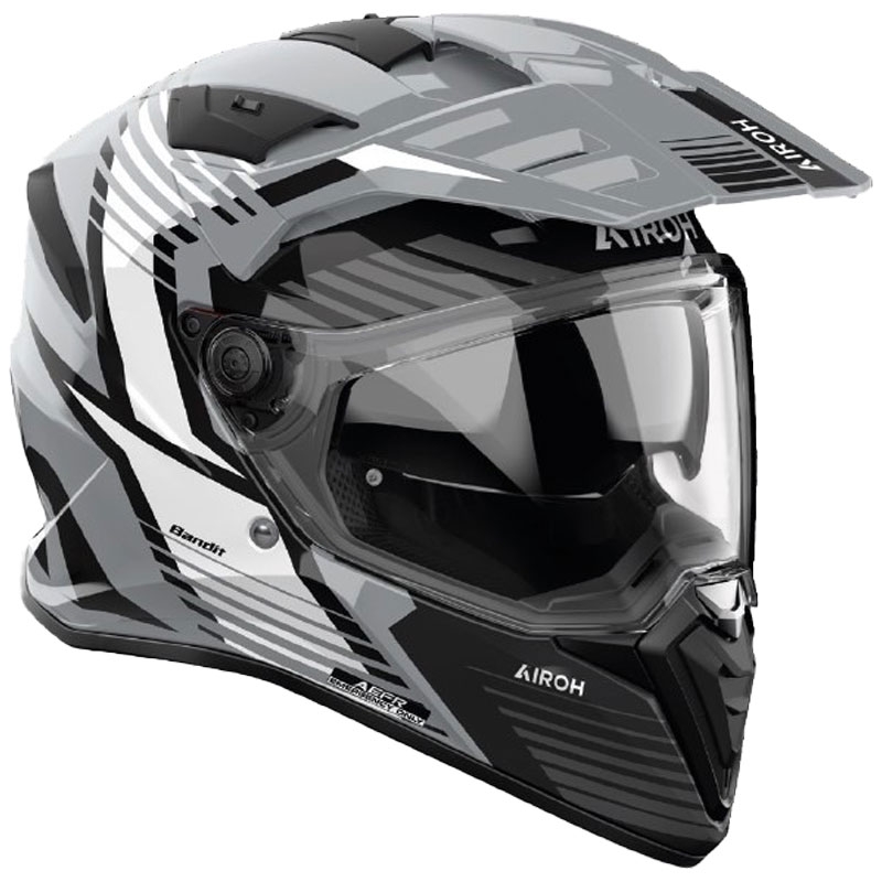 Casco moto enduro Airoh Bandit Spicy grigio