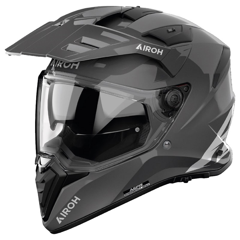 Casco moto enduro Airoh Bandit Color grigio scuro