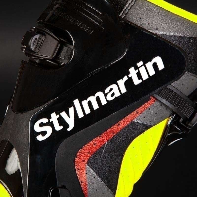 Stivali da moto Stylmartin Stealth Evo Air nero-giallo fluo