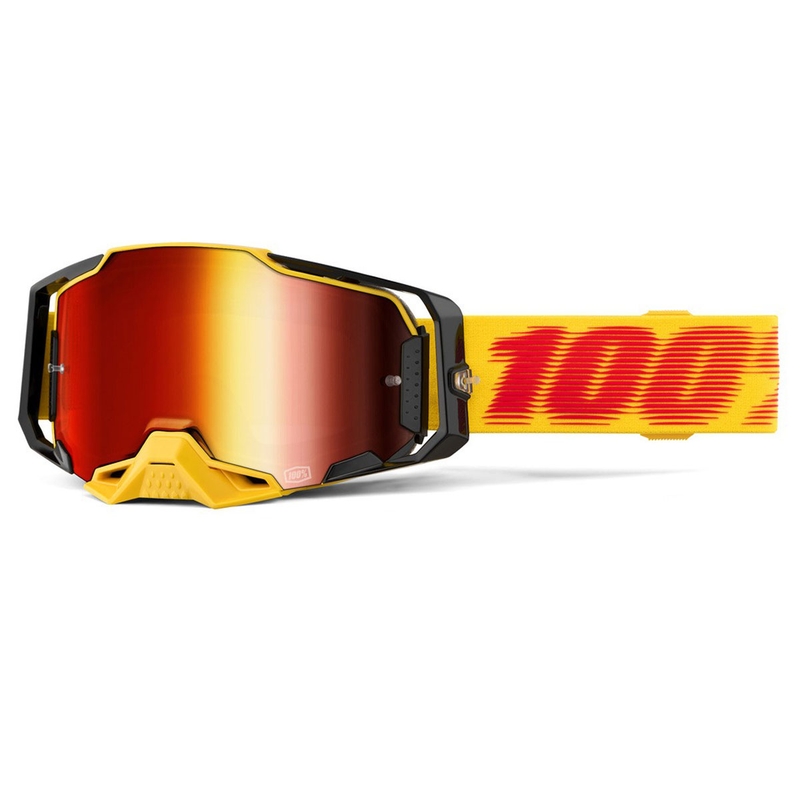 Occhiali da motocross 100% ARMEGA Tetsu con plexiglass rosso