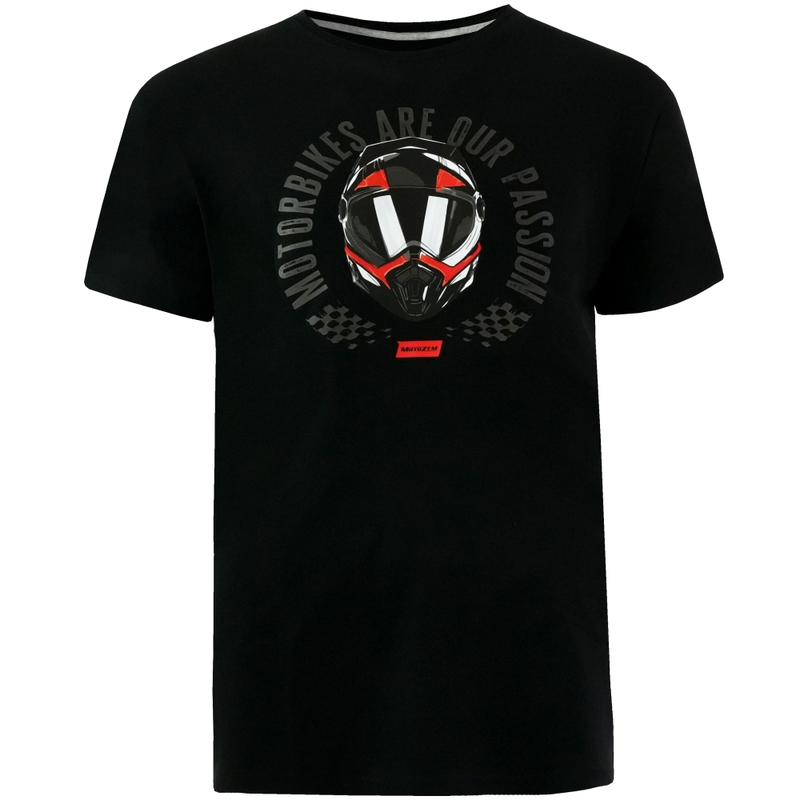 MotoZem Le moto sono la nostra passione T-shirt nera
