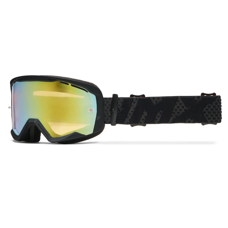 Occhiali da motocross iMX Endurance Flip nero-nero con plexiglass iridium