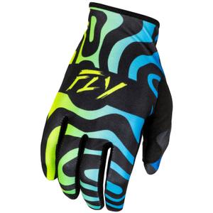 Guanti da motocross FLY Racing Lite blu-blu-giallo