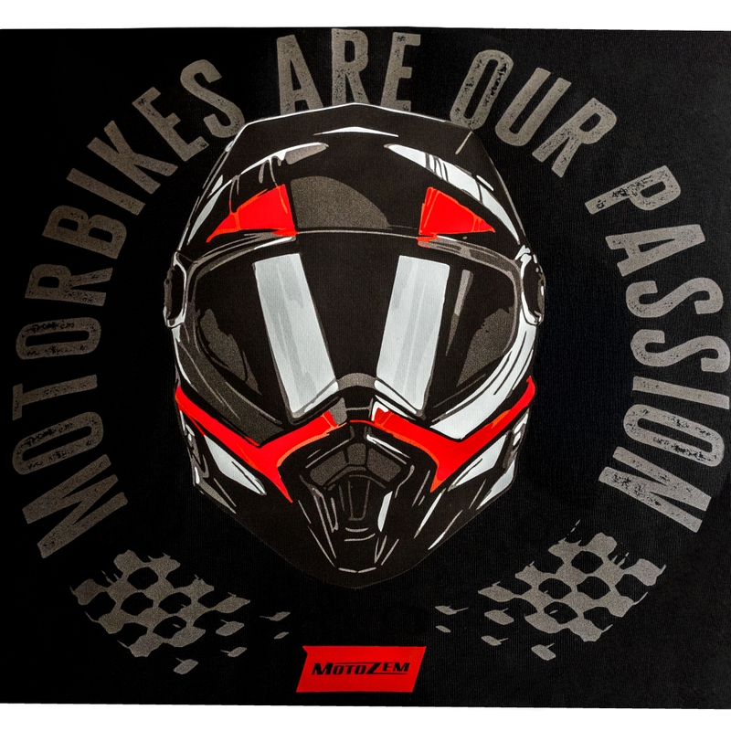 MotoZem Le moto sono la nostra passione T-shirt nera