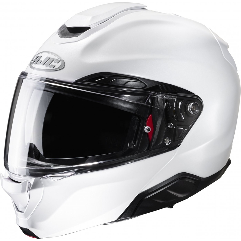 Casco da moto flip-up HJC RPHA 91 Solid bianco perla