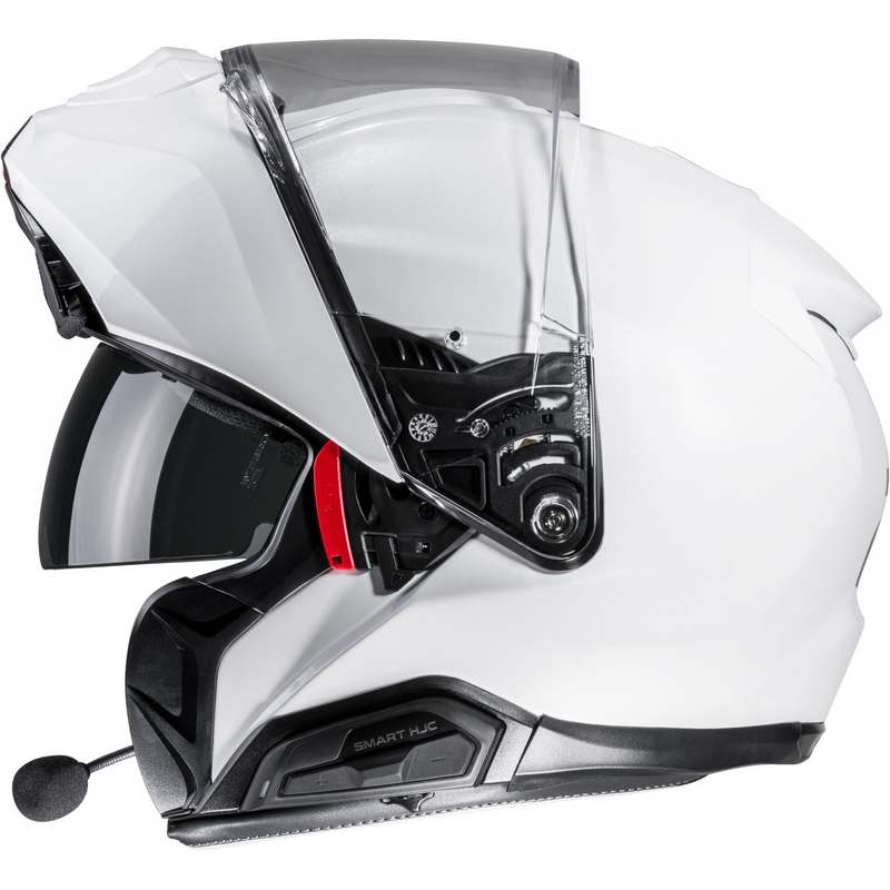 Casco da moto flip-up HJC RPHA 91 Solid bianco perla