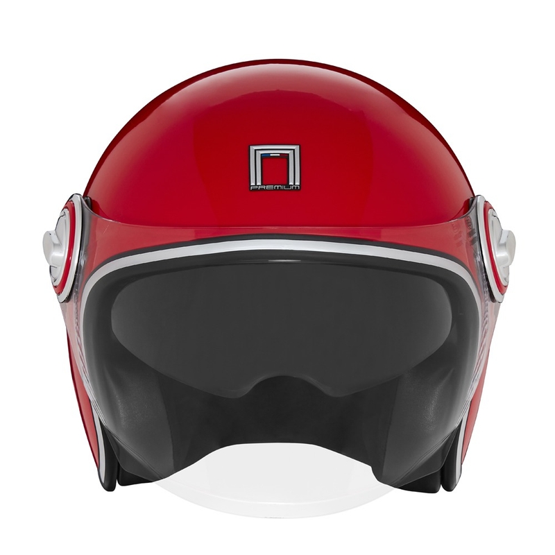 Casco moto jet NOX PREMIUM Heritage rosso