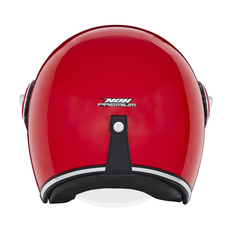 Casco moto jet NOX PREMIUM Heritage rosso