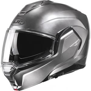 Casco da moto HJC i100 Solid flip-up argento
