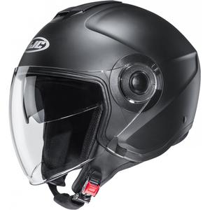 Casco moto jet HJC i40N Solid semi piatto nero