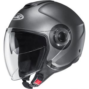 Casco moto jet HJC i40N Solid semi piatto titanio
