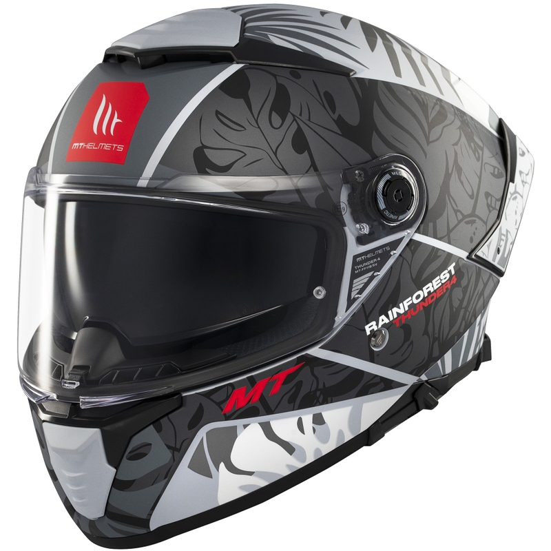 Casco integrale da moto MT Thunder 4 SV Rainforest nero-bianco