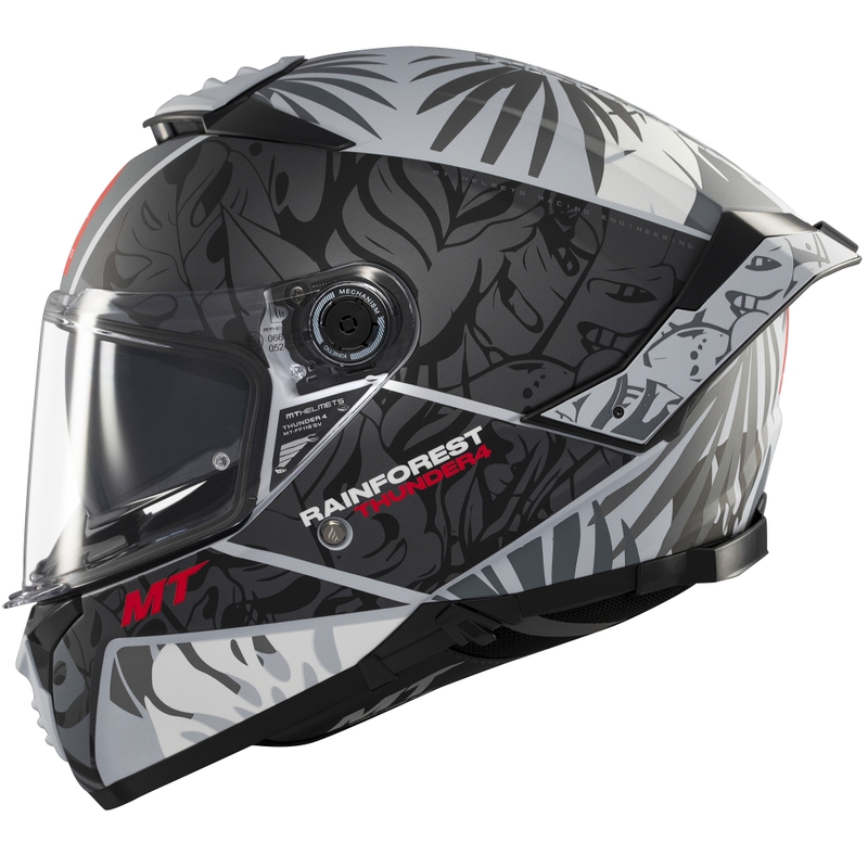 Casco integrale da moto MT Thunder 4 SV Rainforest nero-bianco