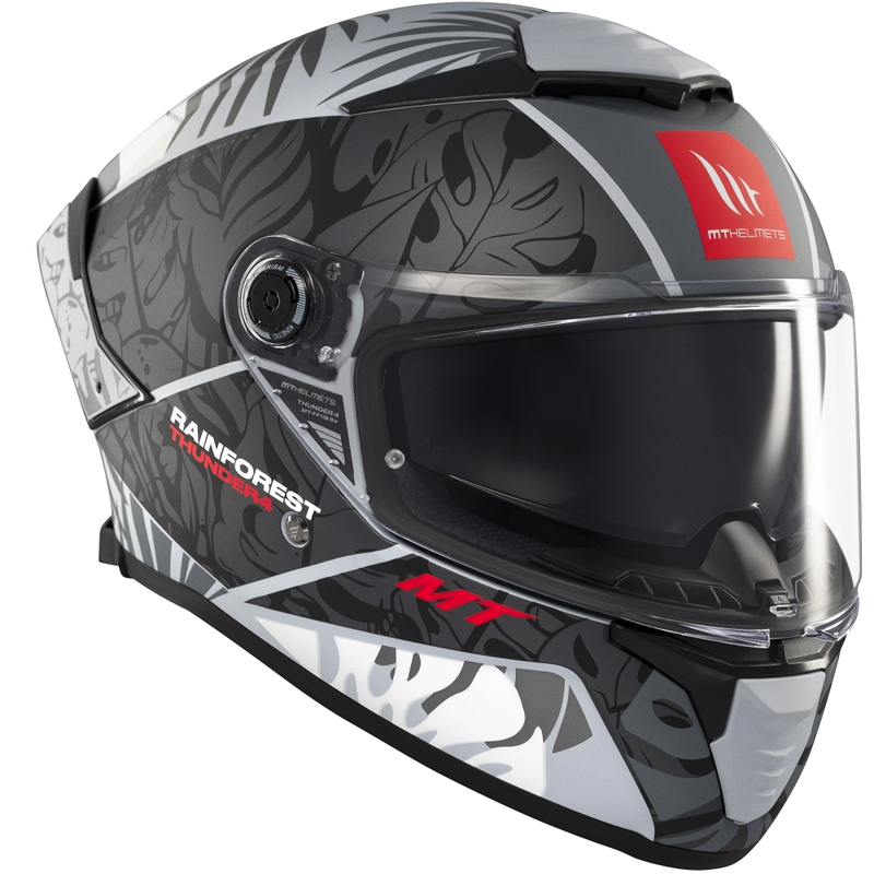 Casco integrale da moto MT Thunder 4 SV Rainforest nero-bianco