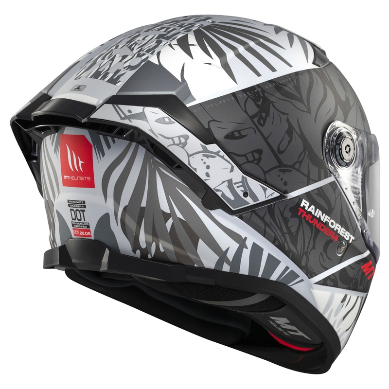 Casco integrale da moto MT Thunder 4 SV Rainforest nero-bianco