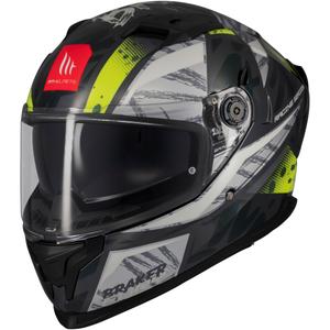 Casco moto integrale MT Braker SV Fury grigio-giallo fluo