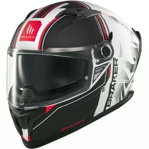 Casco moto integrale MT Braker SV Charm nero-bianco opaco