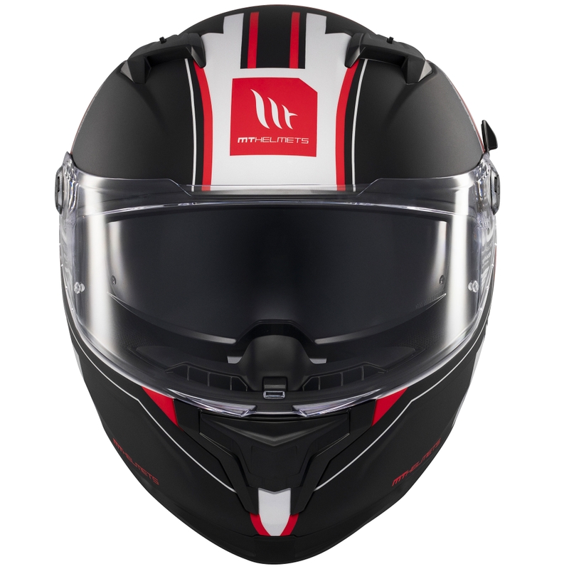 Casco moto integrale MT Braker SV Charm nero-bianco opaco