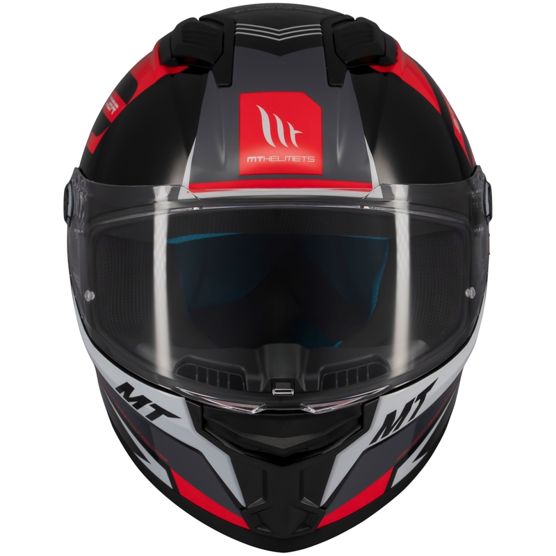 Casco moto integrale MT Stinger 2 Tron nero-rosso-grigio