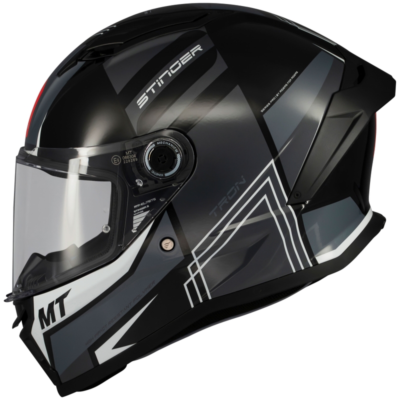 Casco moto integrale MT Stinger 2 Tron nero-grigio