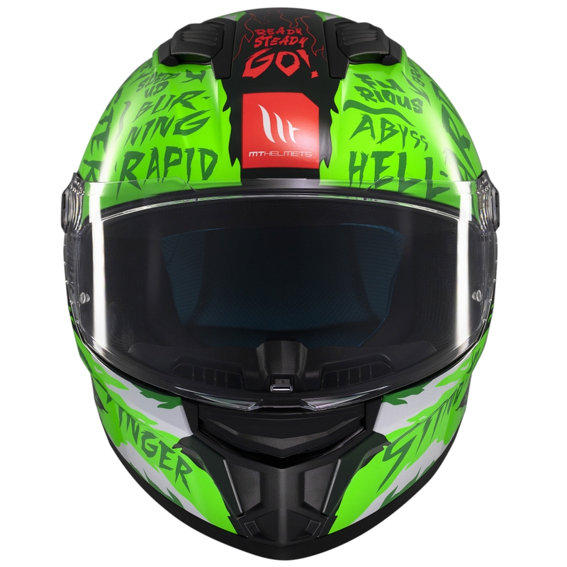Casco moto integrale MT Stinger 2 Ardent verde