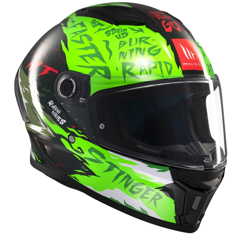 Casco moto integrale MT Stinger 2 Ardent verde