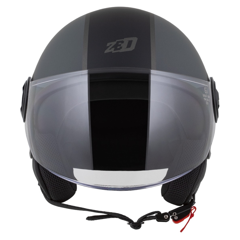 Casco jet ZED C35 grigio-nero opaco