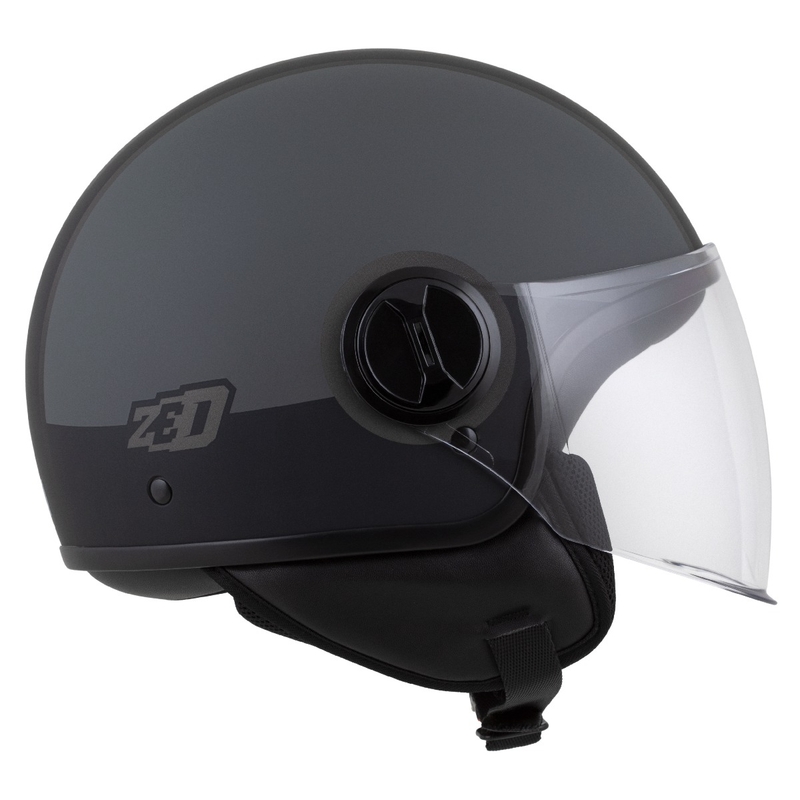 Casco jet ZED C35 grigio-nero opaco